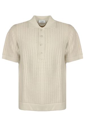 Beige cotton polo shirt PAOLO PECORA | A039F8001420